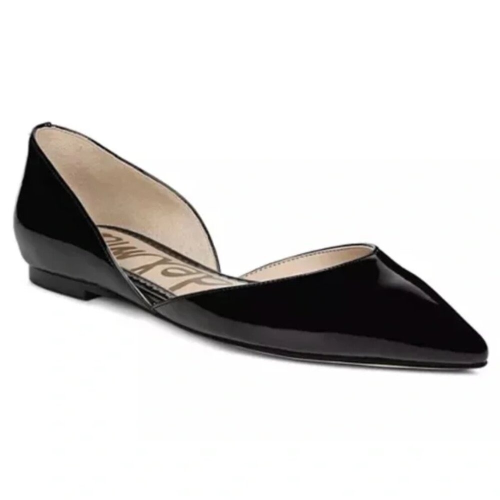 NEW! Sam Edelman Rodney D'Orsay Flats - Black Patent Size 7.5 - NWOB
